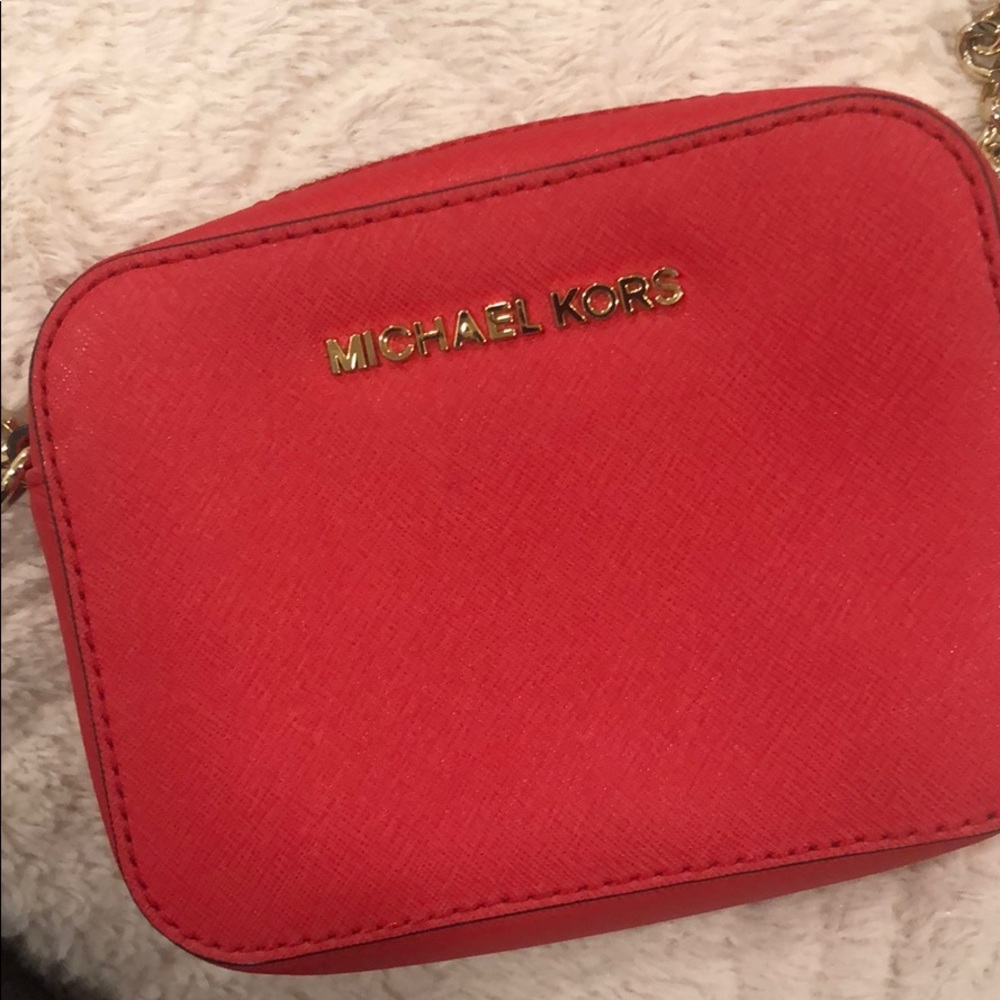 Red Michael Kors crossbody